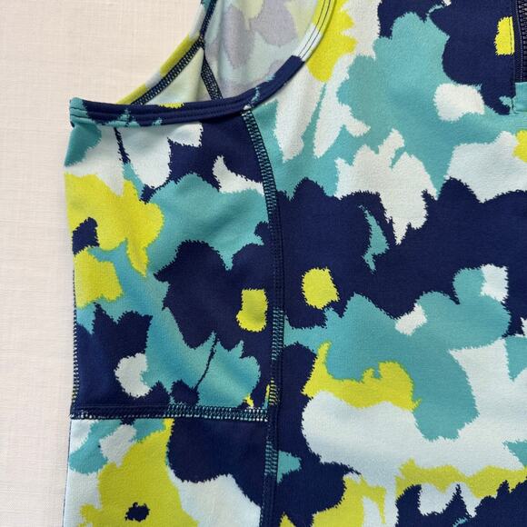 TITLE NINE Stretch Buttah Pieced Racerback Athletic Dress Women's Sz M Aqua Sea - Picture 9 of 15